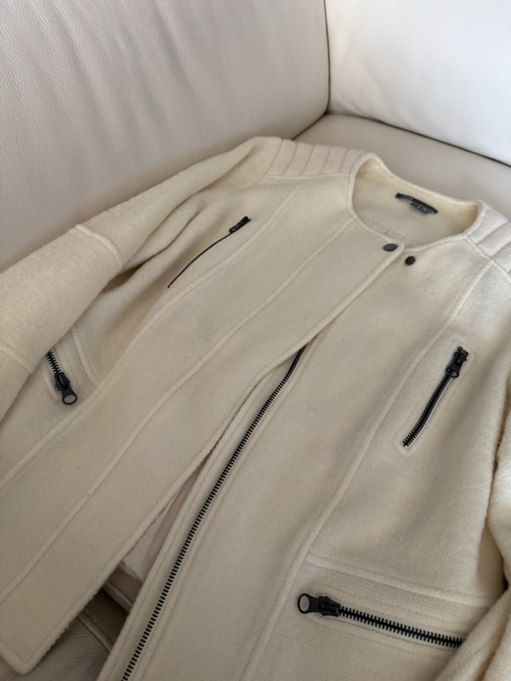Vince Cream/off white Moto Jacket - Picture 7 of 7